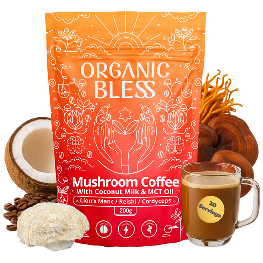 Mushroom Coffee with Coconut Milk & MCT Oil