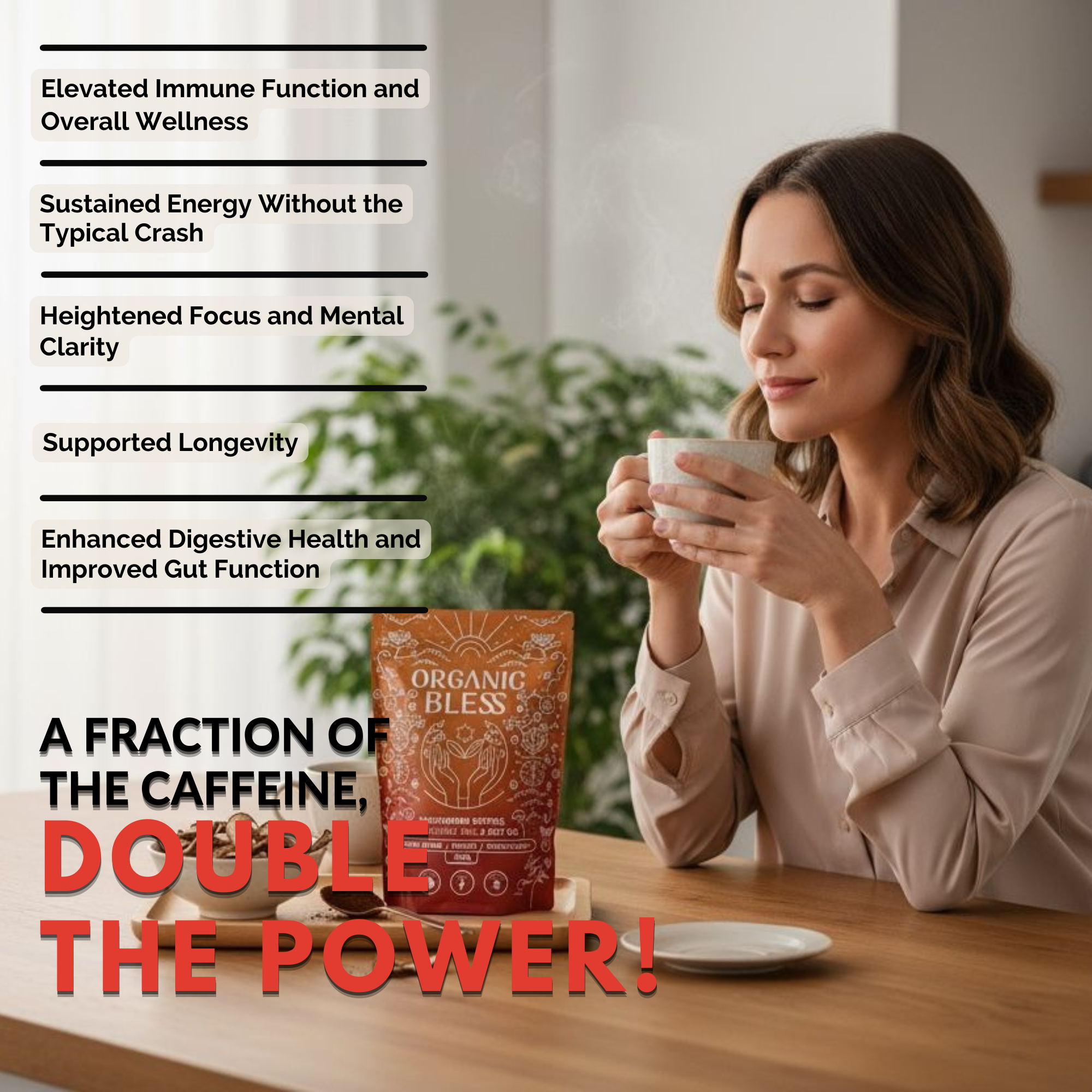 Mushroom Coffee with Coconut Milk & MCT Oil