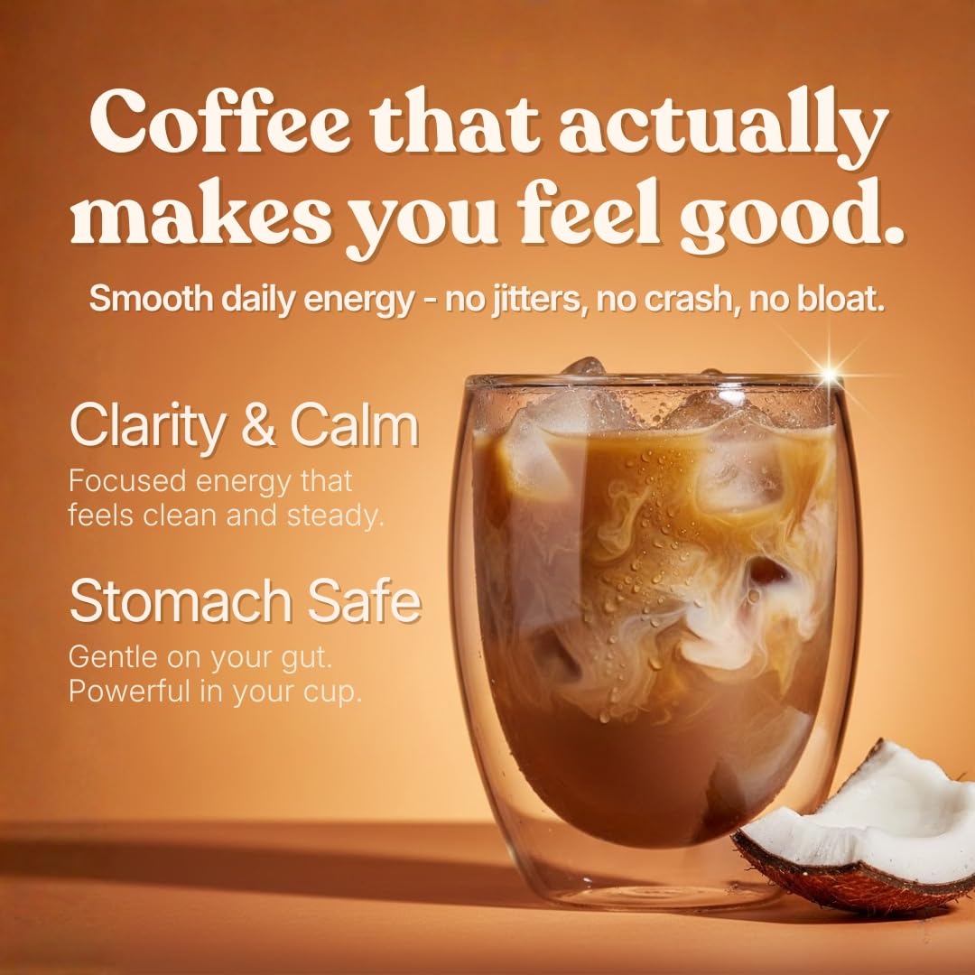 Mushroom Coffee with Coconut Milk & MCT Oil To-Go | Box of 10 Functional Sachets