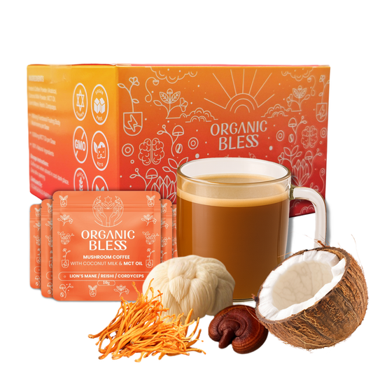Mushroom Coffee with Coconut Milk & MCT Oil To-Go | Box of 10 Functional Sachets
