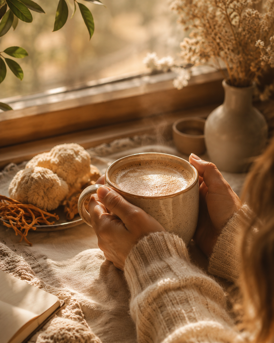 Cozy morning coffee ritual with Organic Bless